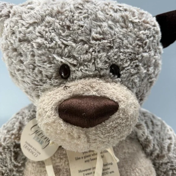 Demdaco Jumbo Giving Bear in Gray, Cream, Beige - Picture 6 of 16